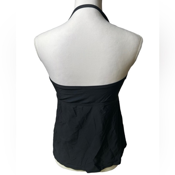 CATALINA womens black tankini bandeau swim top w detachable strap size L NWT - Picture 3 of 6